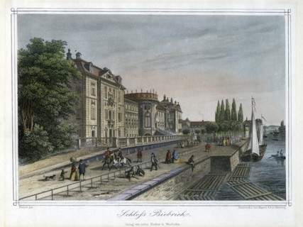 Biebrich Palace, Wiesbaden, Germany, c1820. Artist: Carl Mayer