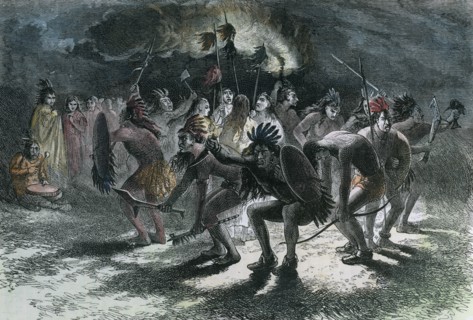 Native American scalp dance, c1875. Artist: Unknown