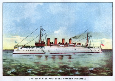 'United States Protected Cruiser 'Columbia'', c1890s. Artist: Unknown