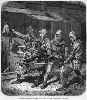 'Japanese warriors of the civil wars in the thirteenth century', c1875. Artist: Unknown