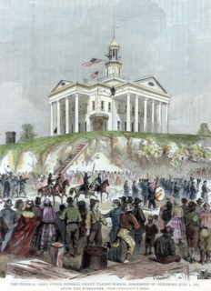 Capture of Vicksburg, Mississippi, by the Union army, American Civil War, 4 July 1863. Artist: Unknown