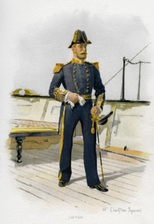 Royal Navy Captain, c1890-c1893.Artist: William Christian Symons