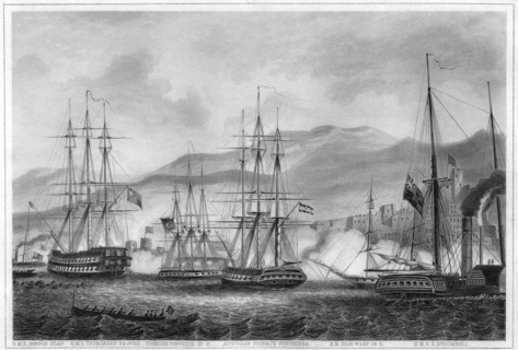 Attack on Sidon by Commodore Charles Napier, 26 September 1840 (c1857). Artist: George Greatbatch
