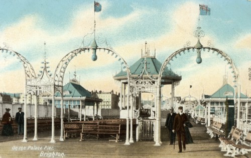 On the Palace Pier, Brighton, Sussex, c1900s(?). Artist: Unknown