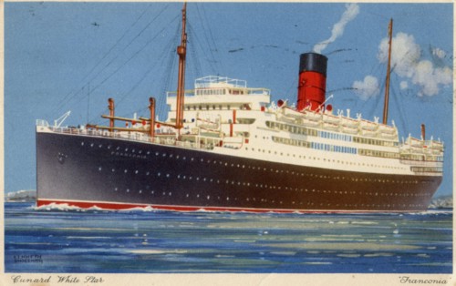 Cunard Line steamship RMS 'Franconia', c1923-c1939.Artist: Kenneth Denton Shoesmith