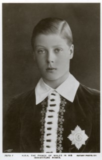 The Prince of Wales in his investiture robes, c1911.Artist: Campbell Gray