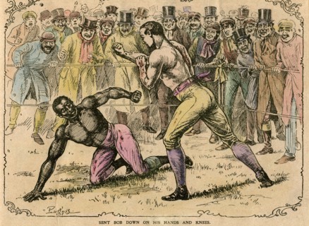 'Sent Bob down on his hands and knees', late 19th or early 20th century.Artist: Pugnis