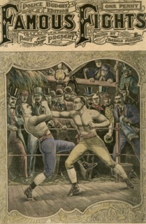 'Carney banged the right on his jaw with all his force', 1880s (late 19th or early 20th century). Artist: Unknown