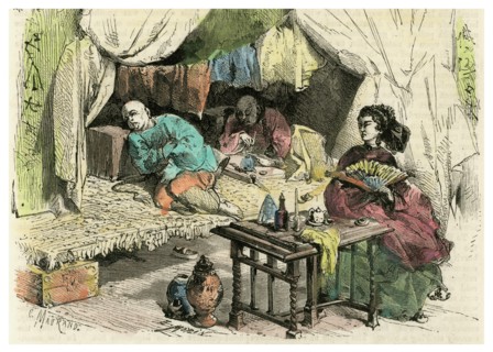 Chinese opium smokers, 19th century. Artist: Unknown