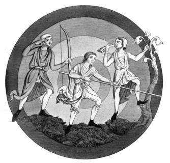 Hunting costume, 13th century, (1910). Artist: Unknown