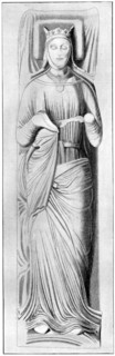 Effigy of Queen Eleanor, consort of Henry II, 13th century, (1910). Artist: Unknown