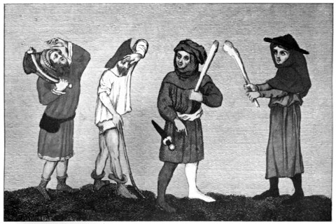 Artificers, 14th century, (1910). Artist: Unknown