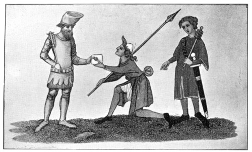 Male costume, 14th century, (1910). Artist: Unknown