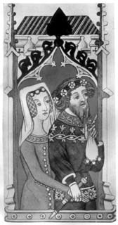 Johannes Gyniford and his wife, late 14th century, (1910). Artist: Unknown