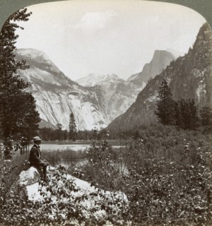 North Dome, Half Dome and Clouds Rest, Yosemite Valley, California, USA, 1902. Artist: Underwood & Underwood