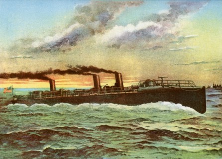 USS 'Porter', American torpedo boat, 1898. Artist: Unknown