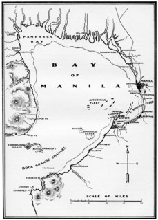 Battle of Manila Bay, Philippines, Spanish-American War, 1898. Artist: Unknown