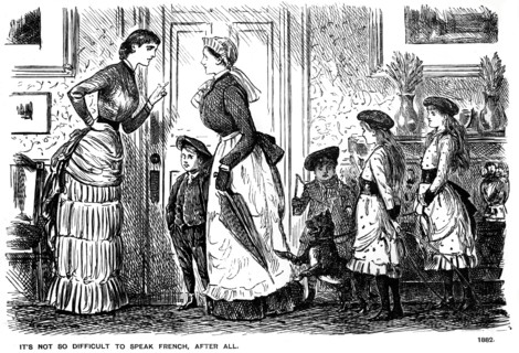 'It's not so difficult to speak French, after all', 1882 (1891).  Artist: George du Maurier