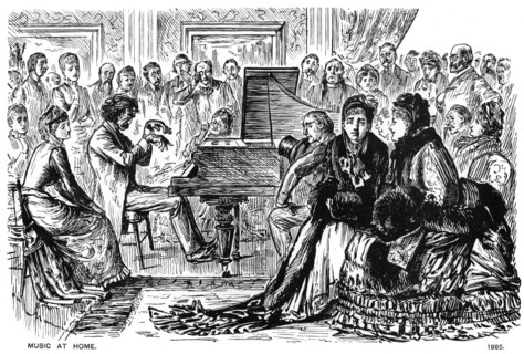 'Music at Home', 1885 (1891).  Artist: George du Maurier