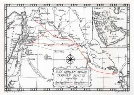 Caravan, courier and pilgrim routes in the Syrian desert, 1937. Artist: Emery Walker Ltd