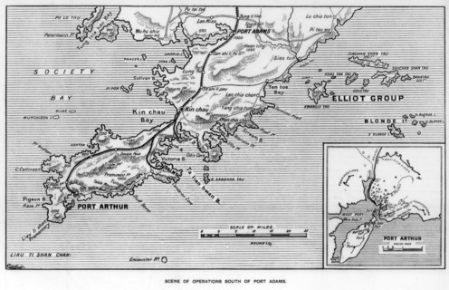 Scene of operations south of Port Adams, Manchuria, Russo-Japanese War, 1905. Artist: Unknown