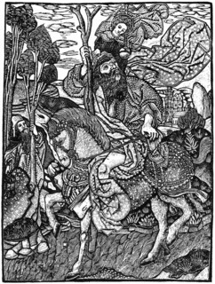 St Christopher on horseback, 1964.  Artist: Anon