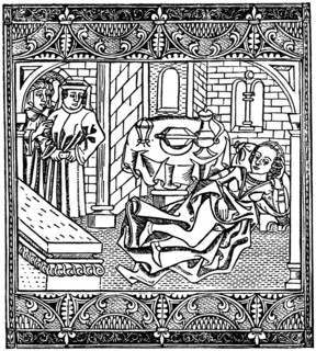 The wife of Xanthus asleep, 1485 (1964). Artist: Anon