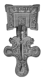 Square-headed fibula, from Ragley Park, Warwickshire, 1893. Artist: Unknown