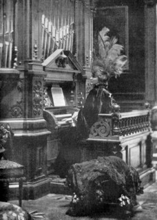 The Queen of Romania playing the organ, 1904. Artist: Unknown