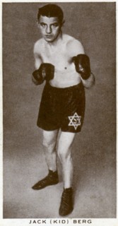 Jack 'Kid' Berg, English boxer, 1938. Artist: Unknown