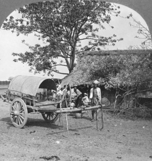 Village home built of bamboo and leaves, Burma, 1908.  Artist: Stereo Travel Co