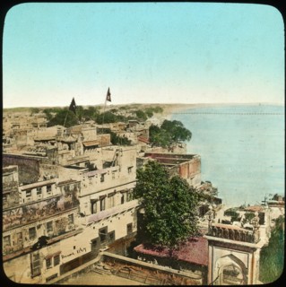 River Ganges from the Aurangzeb Mosque, Benares, India, late 19th or early 20th century. Artist: Unknown