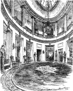 Entrance hall of the RAC clubhouse, Pall Mall, London, 1946. Artist: Hanslip Fletcher