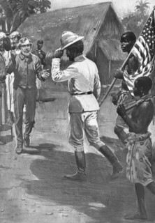 Sir Henry Morton Stanley meets David Livingstone, Africa, 1871. Artist: Unknown