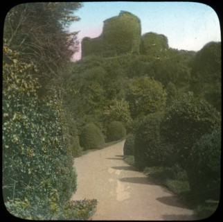 Launceston Castle, Cornwall, late 19th or early 20th century.  Artist: Church Army Lantern Department
