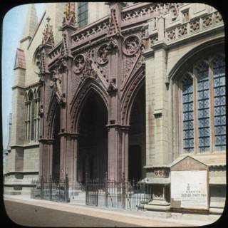 Porch of Truro Cathedral, Cornwall, early 20th century.  Artist: Church Army Lantern Department