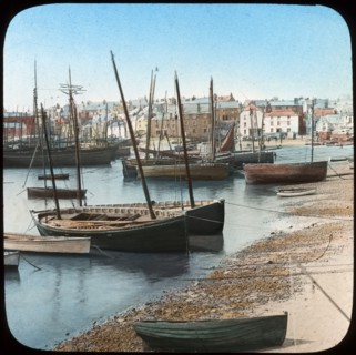 Fishing fleet, St Ives, Cornwall, late 19th or early 20th century. Artist: Church Army Lantern Department