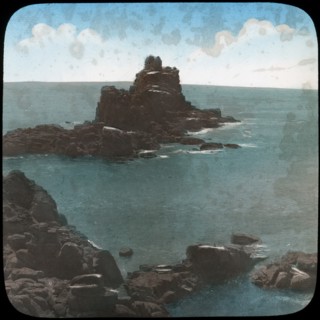 Armed Knight's Rock, Land's End, Cornwall, late 19th or early 20th century. Artist: Church Army Lantern Department