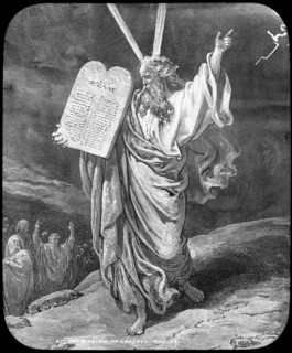 Moses receives the law, late 19th or early 20th century. Artist: Unknown
