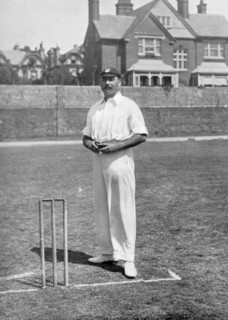 Fred Tate, Sussex and England cricketer, c1899. Artist: Hawkins & Co