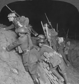 'Fighting throught the night at Mory', France, World War I, c1914-c1918. Artist: Realistic Travels Publishers