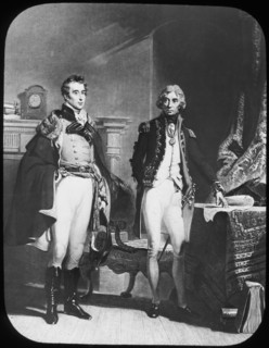 The Army and Navy, Wellington and Nelson, c1805.  Artist: Newton & Co
