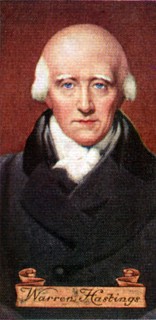 Warren Hastings, taken from a series of cigarette cards, 1935. Artist: Unknown