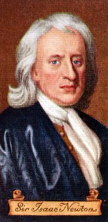 Sir Isaac Newton, taken from a series of cigarette cards, 1935. Artist: Unknown