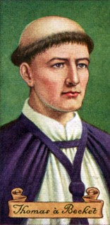 Thomas a Becket, taken from a series of cigarette cards, 1935. Artist: Unknown