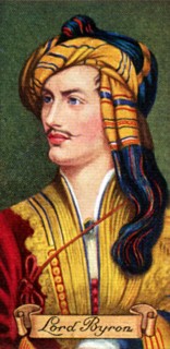 Lord Byron, taken from a series of cigarette cards, 1935. Artist: Unknown
