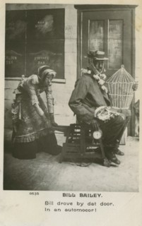 Bill Bailey postcard. 'Bill Bailey, Won't You Please Come Home? was a popular song published in 1902 Artist: Unknown