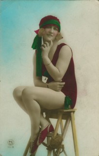 Postcard of a swimmer, c1920s. Artist: Unknown.