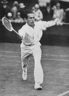 Henri Cochet, the fastest player of his time, Wimbledon, 1927. Artist: Unknown