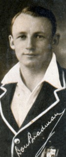 Donald George 'Don' Bradman, Australian cricketer, 1935. Artist: Unknown